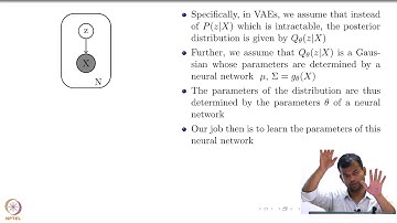 Deep Learning Part - II (CS7015): Lec 20.3 Variational Autoencoders: The Graphical model perspective