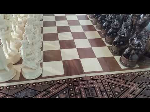 Шахи-нарди-шашки Золото Карпат Козаки 55х55см, видео 1