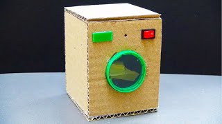 Simple and Fun Idea  Making a Mini Washing Machine out of Cardboard