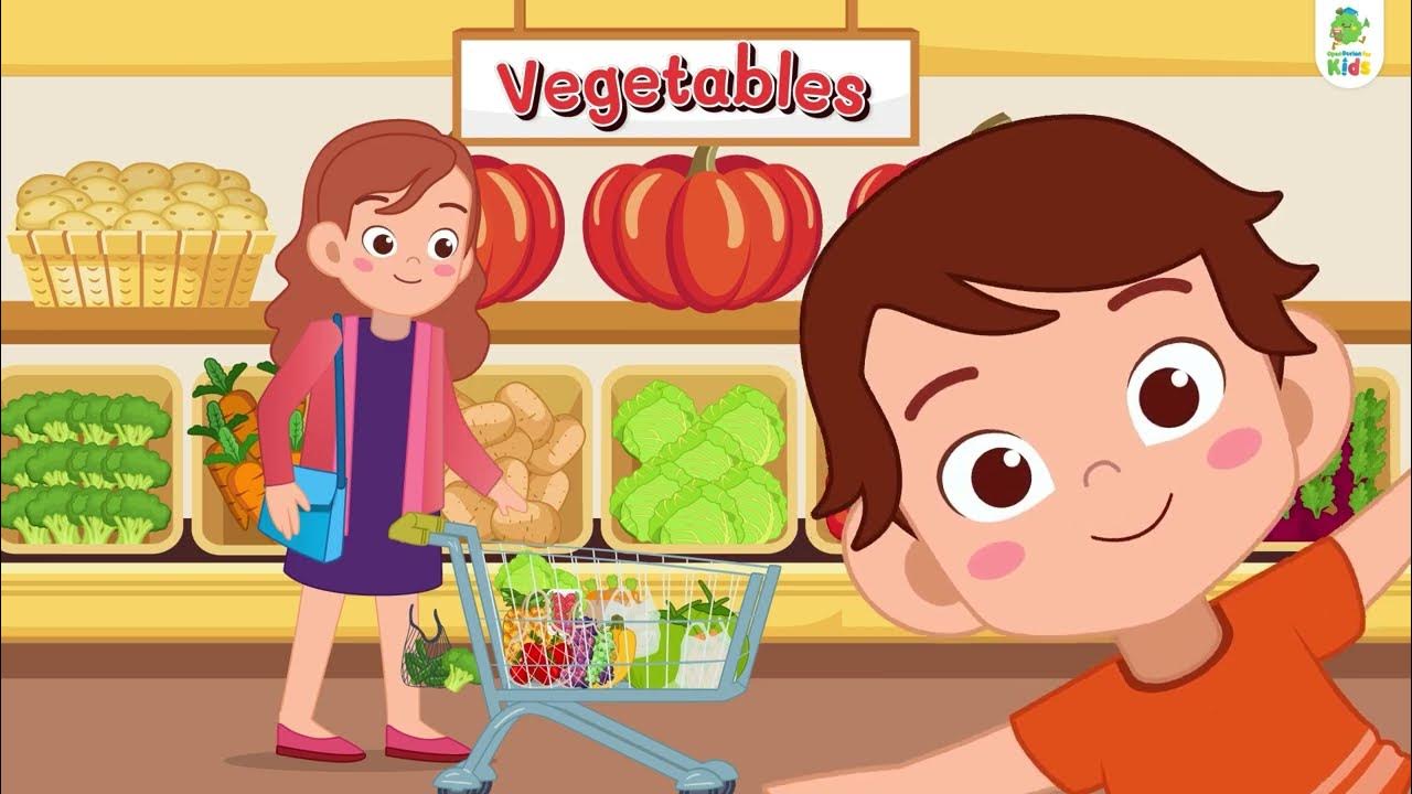 Learn Fruits and Vegetables Vocabulary in English Pre School