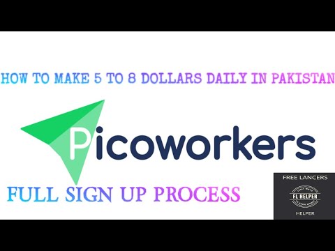 HOW TO CREATE PICOWORKERS ACCOUNT IN PAKISTAN TUTORIAL #1