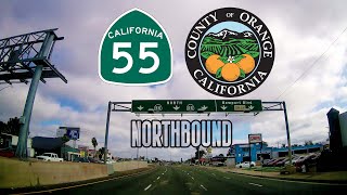 4K UHD - 55 Freeway Northbound - Orange County California