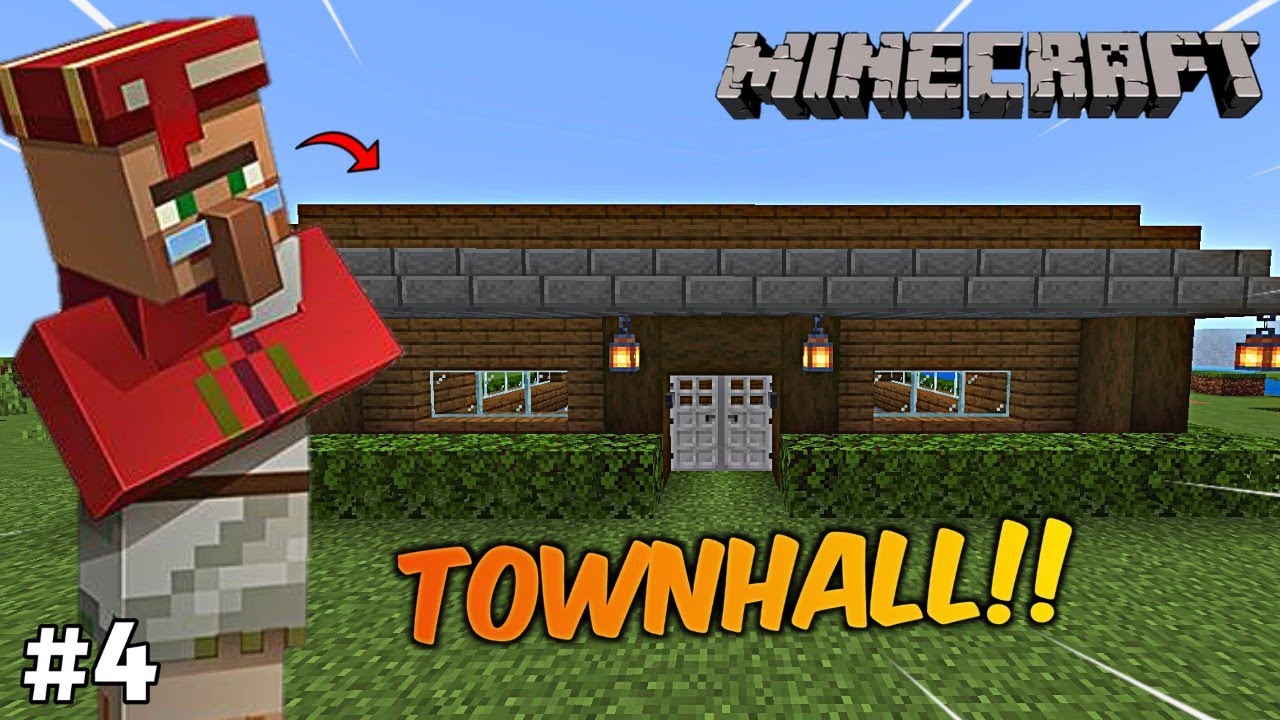 I have Built A Villager Town Hall in Minecraft - Gameplay #4 - YouTube