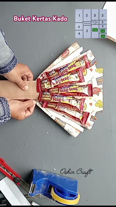 Buket snack simpel dari kertas kado # #diy #buketpemula #tutorial #buketuntukpemula #craft