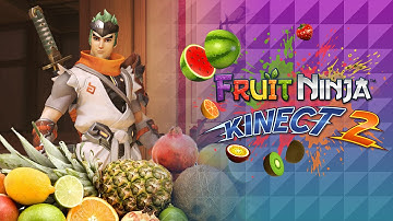 Fruit Ninja Kinect 2 - Slicing Apples with our Arms - Secret Room Gaming