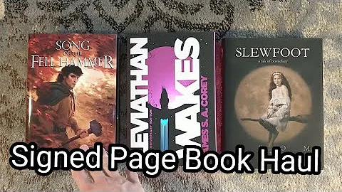 Unboxing Signed Page Book Haul - Shawn Speakman Todd Lockwood Brom Art James S A Corey The Expanse