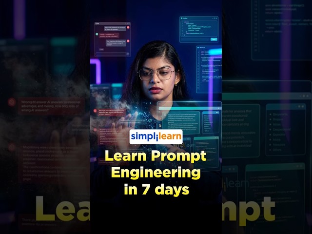 Learn Prompt Engineering In 7 Days | Prompt Engineering Roadmap For Beginners | #Shorts #Simplilearn