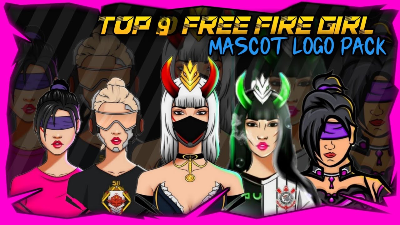 Top 9 Free Fire Girls Mascot Logo Pack Without Text Free Download By Amrit Graphics Youtube