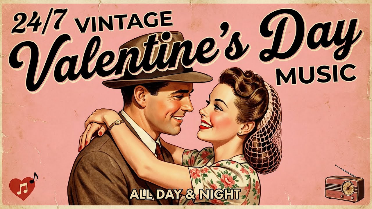 LIVE 24/7 | Vintage Valentine's Day Jazz Music 🎶