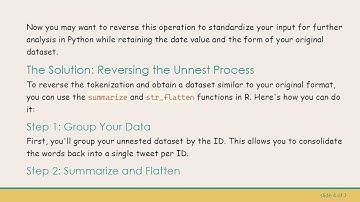 How to Reverse Unnest Tokens in R for Tweets Analysis