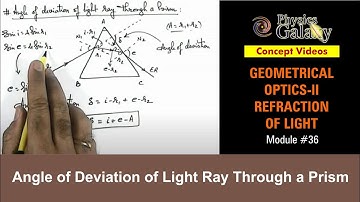 Class 12 Physics |Refraction of Light |#36 Angle of Deviation of Light Ray Through Prism |JEE & NEET