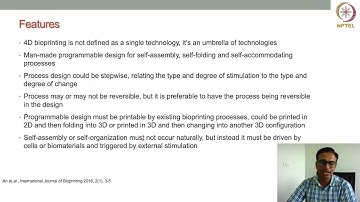 4D Bioprinting - Part 1 #swayamprabha #ch31sp