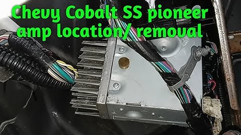 Chevy Cobalt sport/SS Pioneer amp location and removal