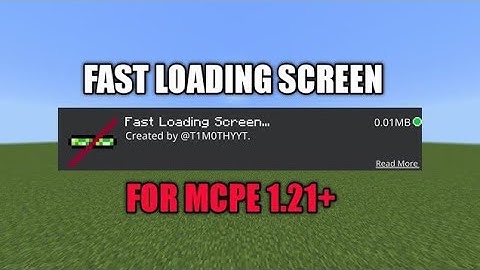 🚀 INSANE Fast Loading Screen Addon for MCPE 1.21+ | Load in SECONDS!