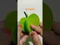 How to make 3d Paper Apple #diy#3d apple #youtubeshorts