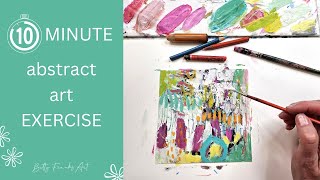 Challenge: 10-Minute Art to Fuel Your Creative Flow | Abstract Art | Acrylic Painting | Mixed Media