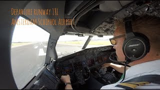 Departure runway 18L Amsterdam Schiphol Airport (AMS EHAM)