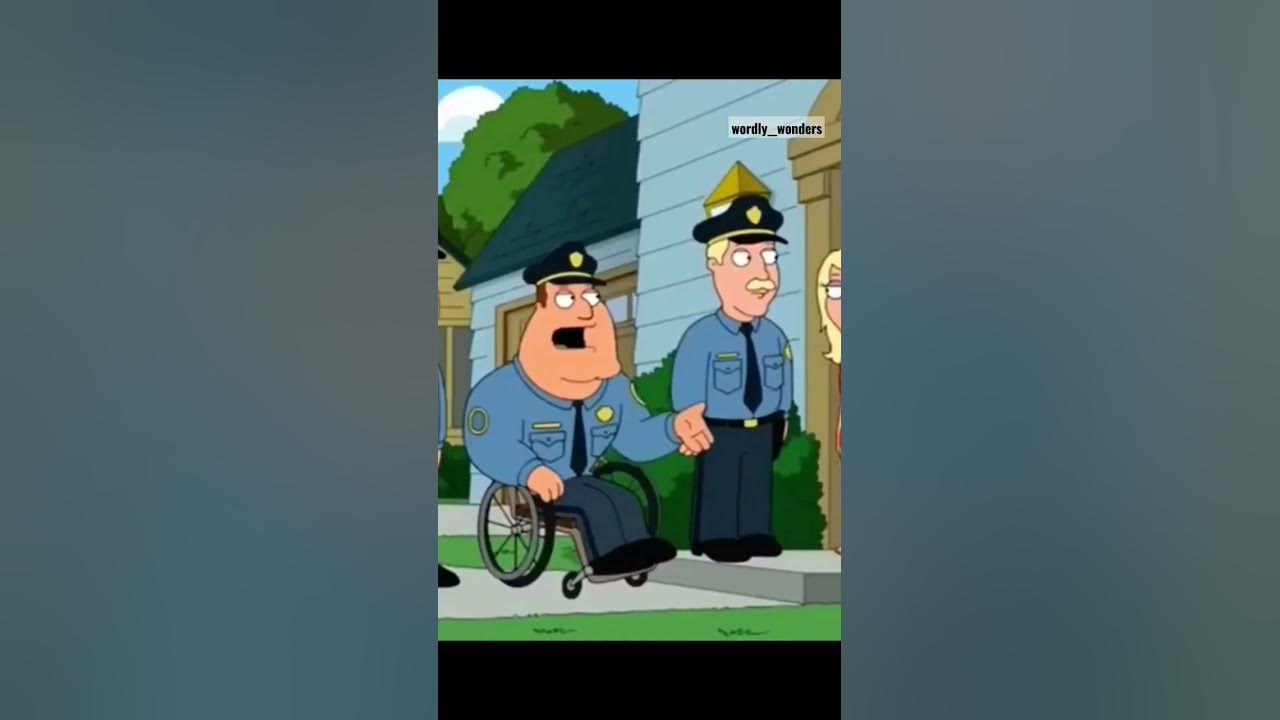 Quagmire arrested by Joe - Quagmire Thug life - Family Guy Comedy Clips ...