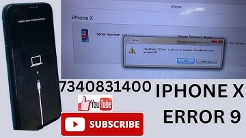 /   iPhone X error 4013   iPhone error 9
