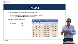 Probabilidad de eventos compuestos y probabilidad condicional | 16/71 | UPV