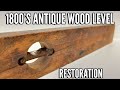 I Restored and Enhanced this $1 Antique Wood Level with Brass! [feat. How to Brass Plate Steel]