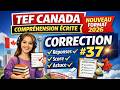 TEF Canada Compréhension Écrite – Correction Examen Officiel #37 | Nouveau Format 2026