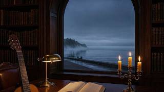 3 Hours of Calm Celtic Music & Firelight | Irish Coastal Inn Library | Work, Study, Sleep