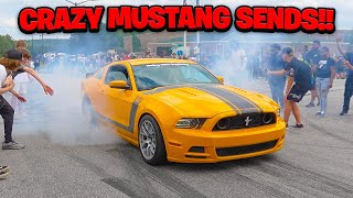 MMS Mustang Car Show CRAZY Pullouts, Full Sends, Burnouts & Cops!! - April 2024