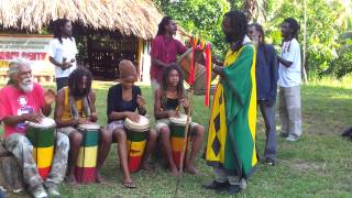 Video thumbnail of "Nyabinghi chants early in the morning for Ethiopian New Year"