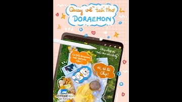 Bé học vẽ trên Ipad | Trở về tuổi thơ với Doraemon và túi thần kỳ | Vẽ chibi | Keyframe Kids