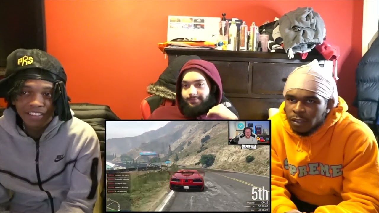 Джош скользит на другую сторону карты 😭 🏍 | Американская реакция на Sidemen's GTA Madness возвращ...