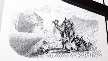 "What Once Was" | 13k Dots | Stippling Illustration