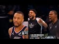 Damian Lillard Shocks Team LeBron S Bench With Multiple Three Pointers Team LeBron Vs Team Giannis 