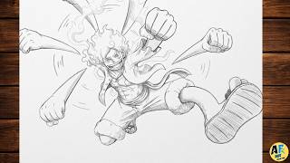 How to Draw Luffy Gear 5 from One Piece | Step By Step | Easy anime Pencil Sketch Tutorial