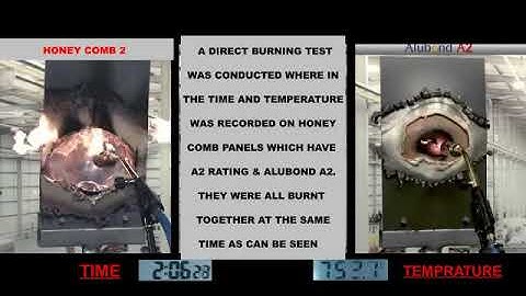 Fire test on facade/cladding panels FR-A1 and FR-A2