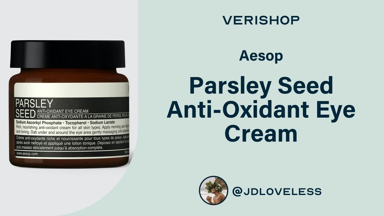 Aesop Parsley Seed Anti-Oxidant Eye Cream Review - YouTube