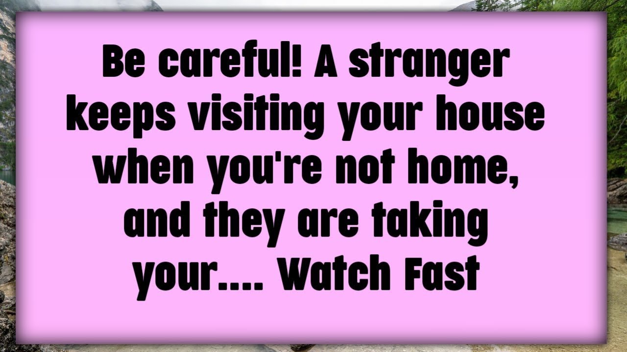 📃Be careful! A stranger keeps visiting your house when you're not home, and they are taking your...