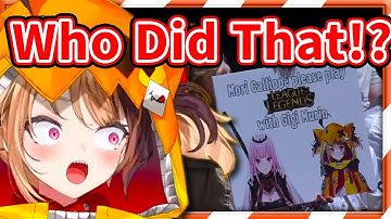 Gigi Reacts to Her and Calli Sign on a League of Legend Championship Stream 【HololiveEN】
