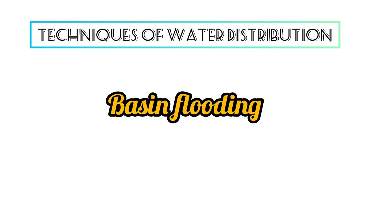 techniques of water distribution 