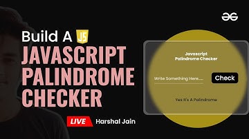 Build a JavaScript Palindrome Checker  | JavaScript Projects Beginner to Advanced