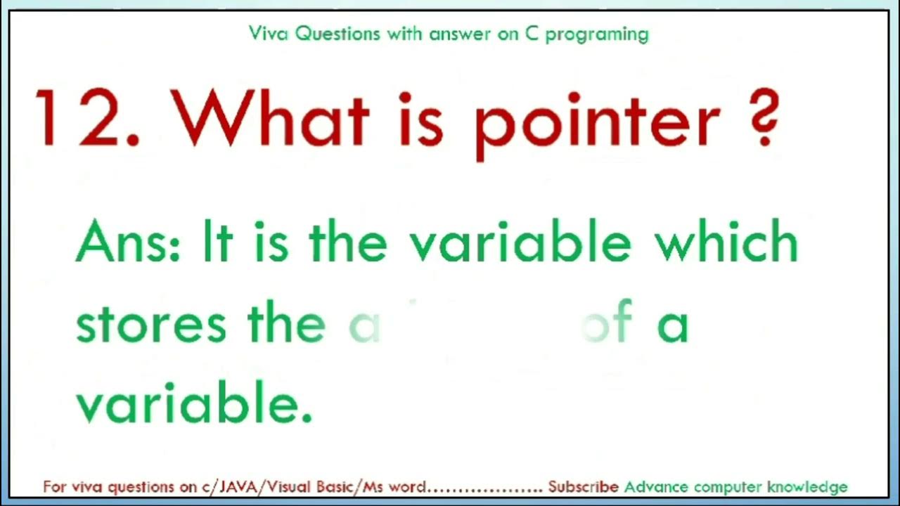 viva question with answer on c programming (most important questions ...