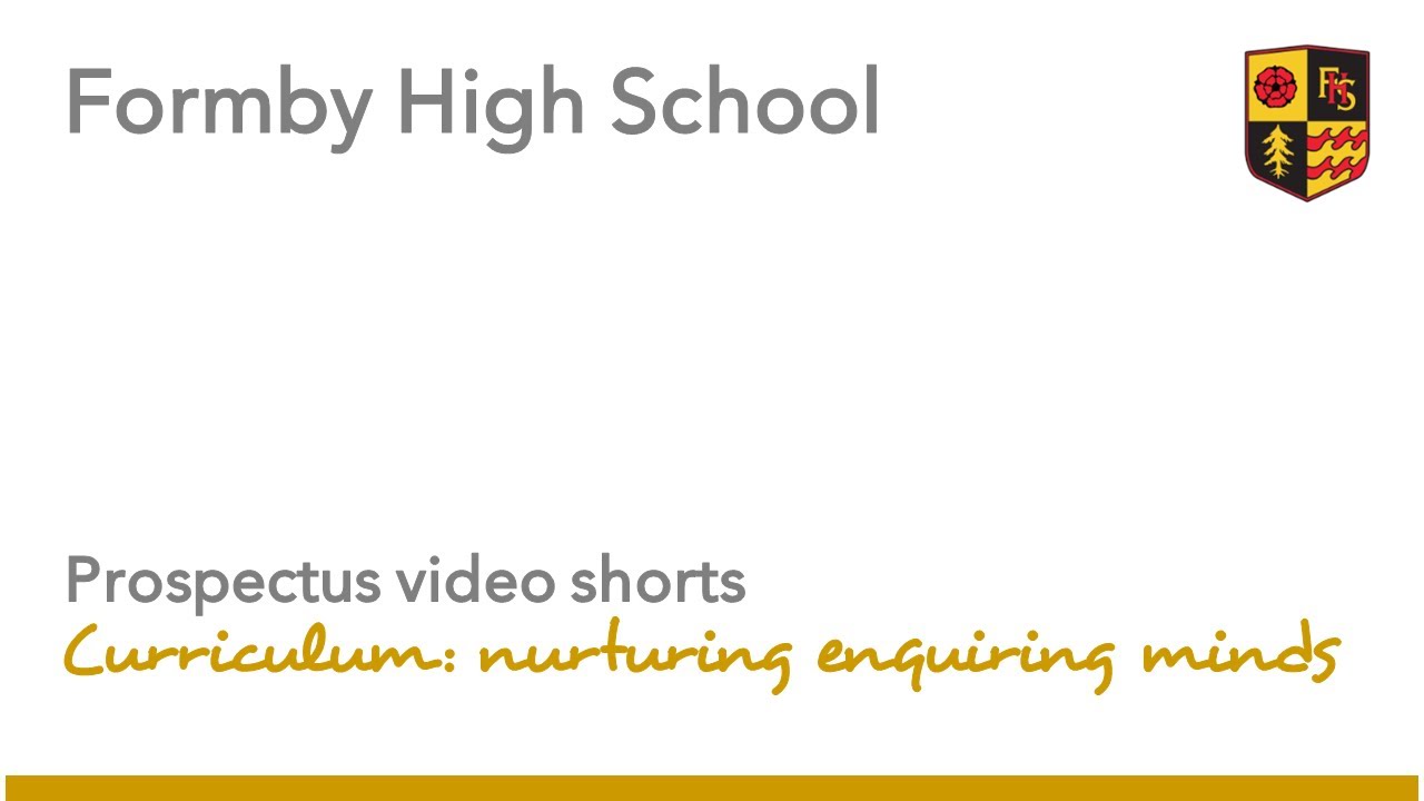 Formby High School 'Prospectus Short': Curriculum