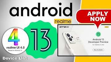 Realme UI 4.0 Android 13 Available  for Realme GT 2 Pro | Realme UI 4.0 Early Access Available