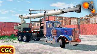 Truck with Crane Testing alpha MOD BeamNG Drive