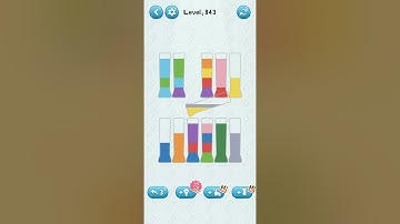 water sort puzzle game level 843 Numpuz android ios games funny gaming all level gameplay