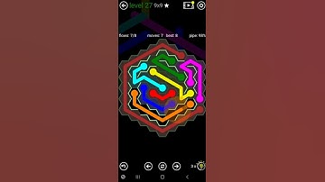 How To Solve Flow Free Hexes Courtyard Spin Level 27 9x9 Board Walk Through Solution Walkthrough