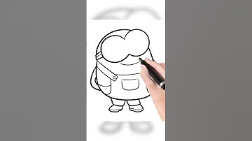 Easy drawing. How to draw minion.#minions
