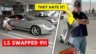Taking Hoovie's LS Swapped Porsche 911 To An All Porsche Show Was A Hilarious Disaster