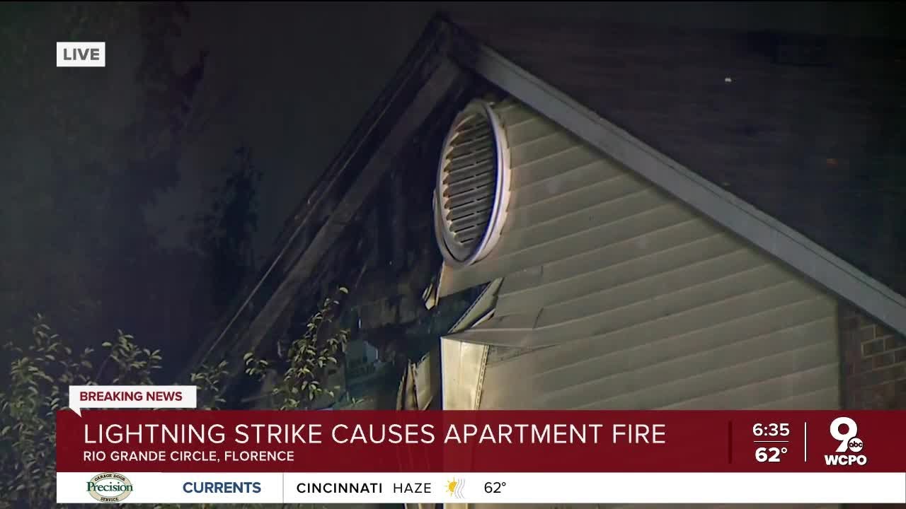 Fire Chief: No injuries after lightning strike caused fire at NKY ...