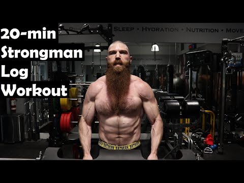 20-minute STRONGMAN LOG Training WORKOUT at Home | Resistance Training | FUNctional Fitness